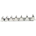 Ballerina Bathroom Vanity Light With Alabaster Glass - Polished Chrome / Alabaster