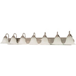 Ballerina Bathroom Vanity Light With Alabaster Glass - Brushed Nickel / Alabaster