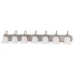 Ballerina Bathroom Vanity Light With Frosted Glass - Brushed Nickel / Frosted