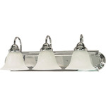 Ballerina Bathroom Vanity Light With Alabaster Glass - Polished Chrome / Alabaster