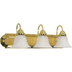 Ballerina Bathroom Vanity Light With Alabaster Glass - Polished Brass / Alabaster