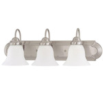 Ballerina Bathroom Vanity Light With Frosted Glass - Brushed Nickel / Frosted