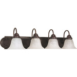 Ballerina Bathroom Vanity Light With Alabaster Glass - Old Bronze / Alabaster