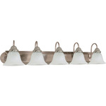 Ballerina Bathroom Vanity Light With Alabaster Glass - Brushed Nickel / Alabaster