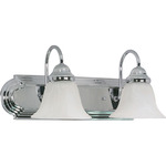 Ballerina Bathroom Vanity Light With Alabaster Glass - Polished Chrome / Alabaster