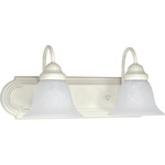 Ballerina Bathroom Vanity Light With Alabaster Glass - White / Alabaster