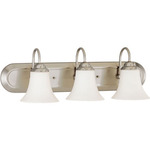 Dupont Bathroom Vanity Light - Brushed Nickel / White