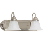 Ballerina Bathroom Vanity Light With Alabaster Glass - Brushed Nickel / Alabaster