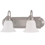 Ballerina Bathroom Vanity Light With Frosted Glass - Brushed Nickel / Frosted