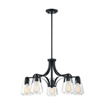 Skybridge Chandelier - Matte Black / Clear