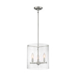 Bransel Pendant - Brushed Nickel / Clear Seeded