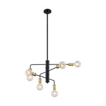 Ryder Chandelier - Brass / Transparent