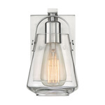 Skybridge Bathroom Vanity Light - Brushed Nickel / Clear