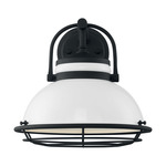 Upton Outdoor Wall Sconce - Black and White