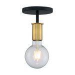 Ryder Semi Flush Ceiling Light - Brass