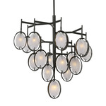 Maxin Chandelier - Dark Bronze / White Glass