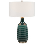 Scouts Table Lamp - Teal / White