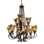 Vetraio Chandelier - Oil Rubbed Bronze / Amber