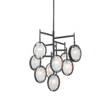 Maxin Chandelier - Dark Bronze / White Glass