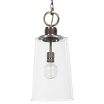 Rosston Pendant - Antique Brass / Clear