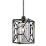 Arbela Pendant - Rust Black / Clear