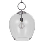 Calix Pendant - Brushed Nickel / Clear