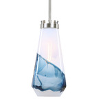 Windswept Pendant - Brushed Nickel / Blue / White