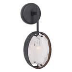 Maxin Wall Sconce - Dark Bronze / White Glass