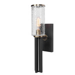 Jarsdel Wall Sconce - Black / Clear