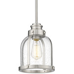 Burren Pendant - Brushed Nickel / Clear Seedy