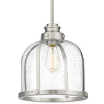 Burren Pendant - Brushed Nickel / Clear Seedy