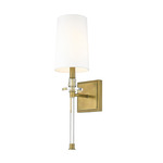 Sophia Wall Sconce - Rubbed Brass / White