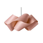 Swirl Pendant - Black / Pale Rose
