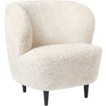 Stay Lounge Chair - Black Stained Oak / Off-White Sheepskin