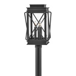 Montecito 120V Outdoor Post / Pier Mount - Museum Black / Clear