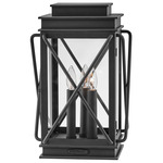 Montecito 120V Outdoor Pier Mount - Museum Black / Clear