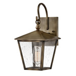 Huntersfield Outdoor Wall Sconce - Burnished Bronze / Clear Seedy