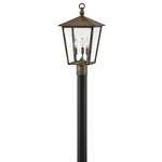 Huntersfield 120V Outdoor Post / Pier Mount - Burnished Bronze / Clear Seedy