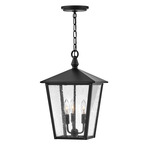 Huntersfield Outdoor Pendant - Black / Clear Seedy