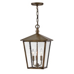 Huntersfield Outdoor Pendant - Burnished Bronze / Clear Seedy