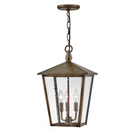 Huntersfield Outdoor Pendant - Burnished Bronze / Clear Seedy