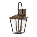 Huntersfield Outdoor Wall Sconce - Burnished Bronze / Clear Seedy