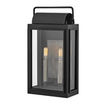 Sag Harbor Outdoor Box Wall Sconce - Black / Clear