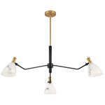 Sinclair Chandelier - Heritage Brass / Frosted