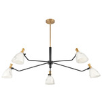 Sinclair Chandelier - Heritage Brass / Frosted