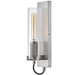 Ryden Wall Sconce - Brushed Nickel / Clear