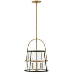 Tournon Pendant - Heritage Brass / Black / Clear Seedy