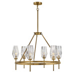 Ana Chandelier - Heritage Brass / Crystal