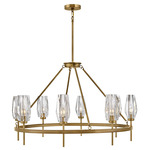 Ana Chandelier - Heritage Brass / Crystal