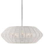 Luca Convertible Drum Pendant - Polished Chrome/ Natural White